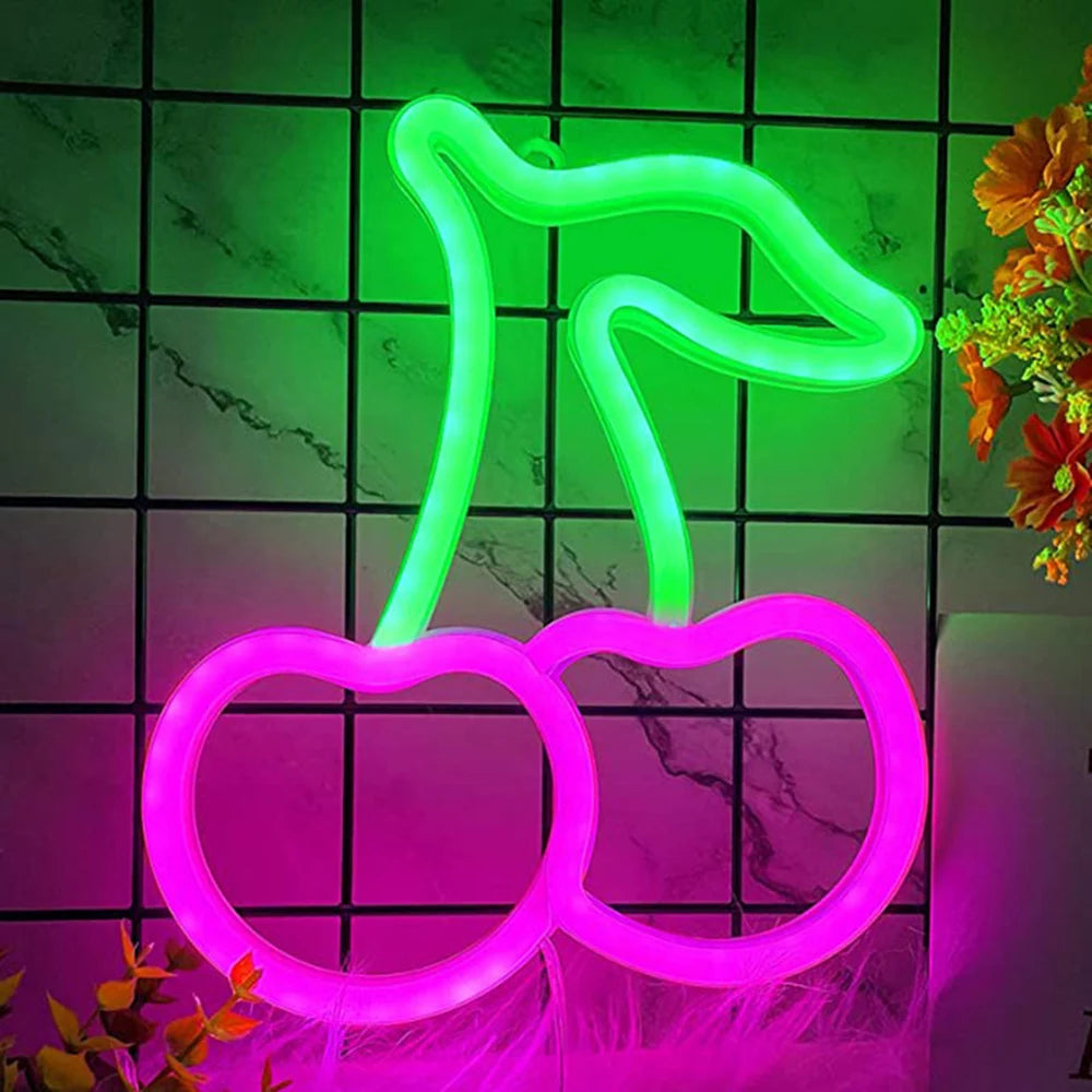 USB/Battery LED Neon Lights Sign for Wall Art Decor Heart Gaming Bar Bedroom Decoration Hanging Neon Sign Party Alien Night Lamp